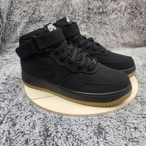 Nike Force 1 Mid LV8 PS 'Black Gum' Shoes Women's Size 8